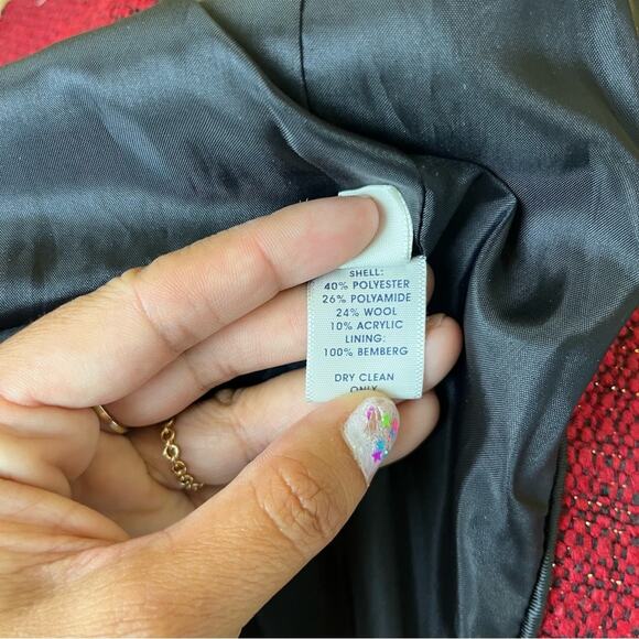 Rebecca Minkoff Red Tweed Zip Jacket - Picture 9 of 9